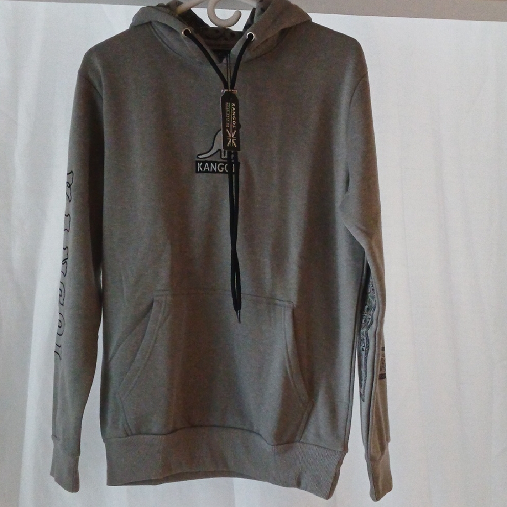 Kangol Gray Hoodie Sweater with Logo New